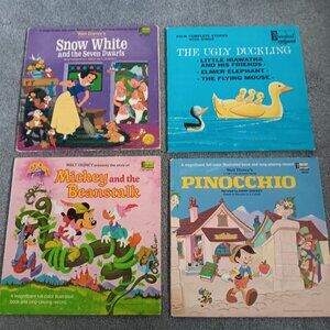 Walt Disney - 4 Album Bundle - Snow White, Pinocchio, Mickey And The Beanstalk,